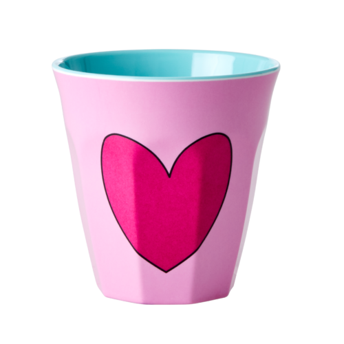 Rice, beker hart roze – middelgroot