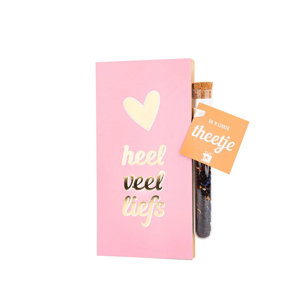 Eat your present - Thee-tegeltje 'Heel veel liefs'