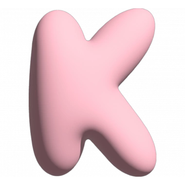 THE GIFT LABEL - Wall Letter - K, Pink