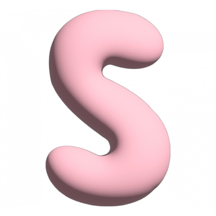 THE GIFT LABEL - Wall Letter - S, Pink
