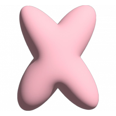 THE GIFT LABEL - Wall Letter - X, Pink