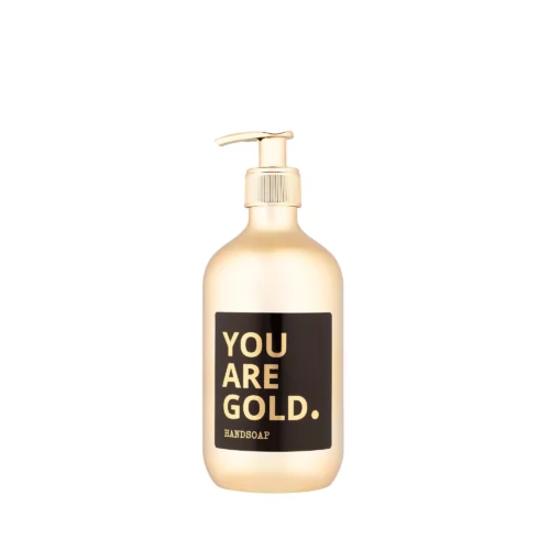 You are gold – Gouden zeeppompje (500 ml), Bottle Language