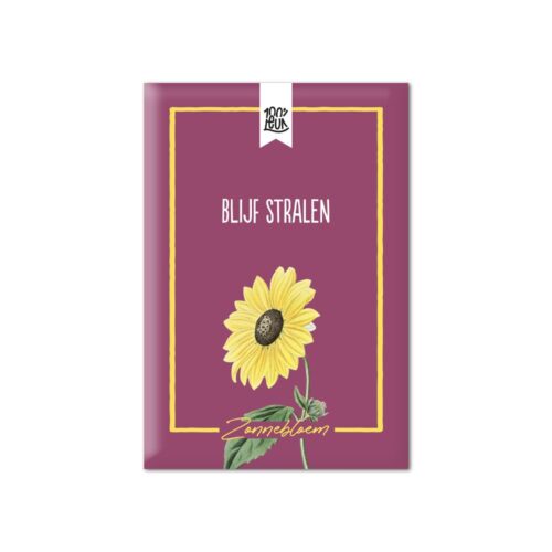 100% Leuk - Bloemenzaadjes 'Blijf stralen', Zonnebloem